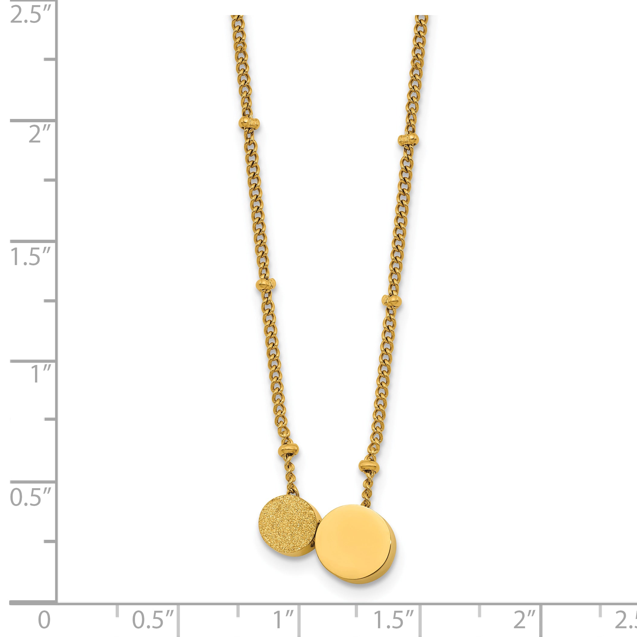 Laser-Etched Gold-Tone Stainless Steel Necklace