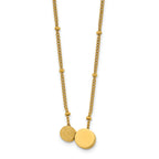 Laser-Etched Gold-Tone Stainless Steel Necklace
