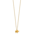 Gold-Tone Polished Elephant Stainless Steel Necklace