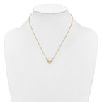 Gold-Tone Polished Heart Stainless Steel Necklace 18in