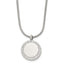 Polished Cubic Zirconia Stainless Steel Necklace 18in