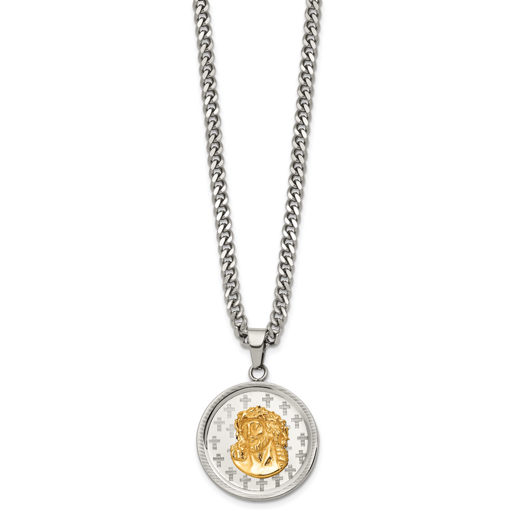 Polished Gold-Tone Stainless Steel Necklace