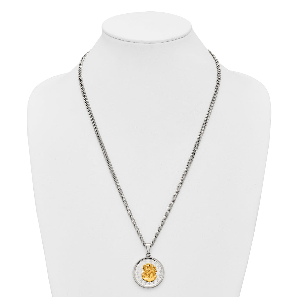 Polished Gold-Tone Stainless Steel Necklace