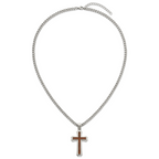 Polished Cross Stainless Steel Necklace