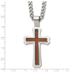 Polished Cross Stainless Steel Necklace