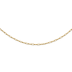 Polished Gold-Tone Stainless Steel Paperclip Chain Necklace 4.5mm 20in