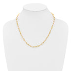 Polished Gold-Tone Stainless Steel Paperclip Chain Necklace 4.5mm 20in