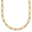 Polished Gold-Tone Stainless Steel Paperclip Chain Necklace 4.5mm 20in