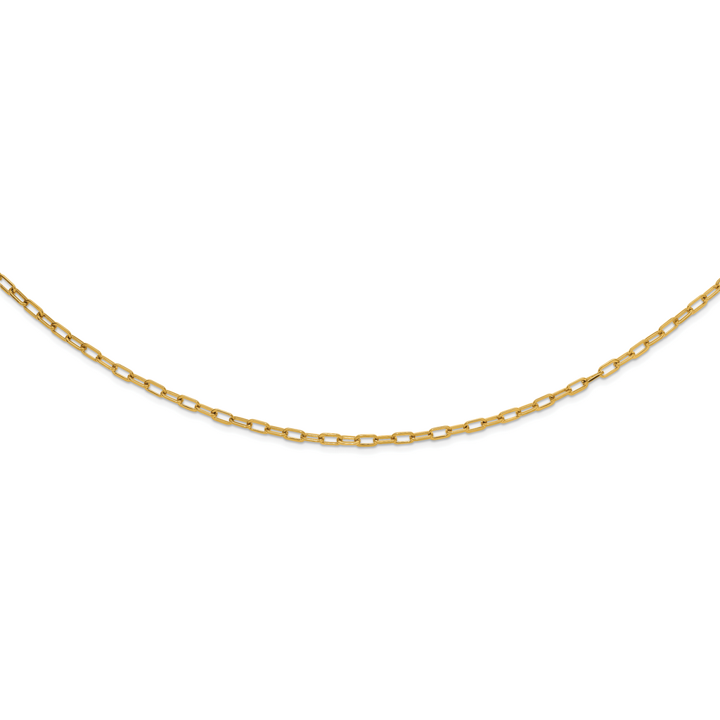 Polished Gold-Tone Stainless Steel Paperclip Chain Necklace 4.25mm