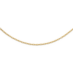 Polished Gold-Tone Stainless Steel Paperclip Chain Necklace 4.25mm
