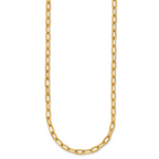 Polished Gold-Tone Stainless Steel Paperclip Chain Necklace 4.25mm