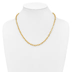 Polished Gold-Tone Stainless Steel Paperclip Chain Necklace 4.25mm