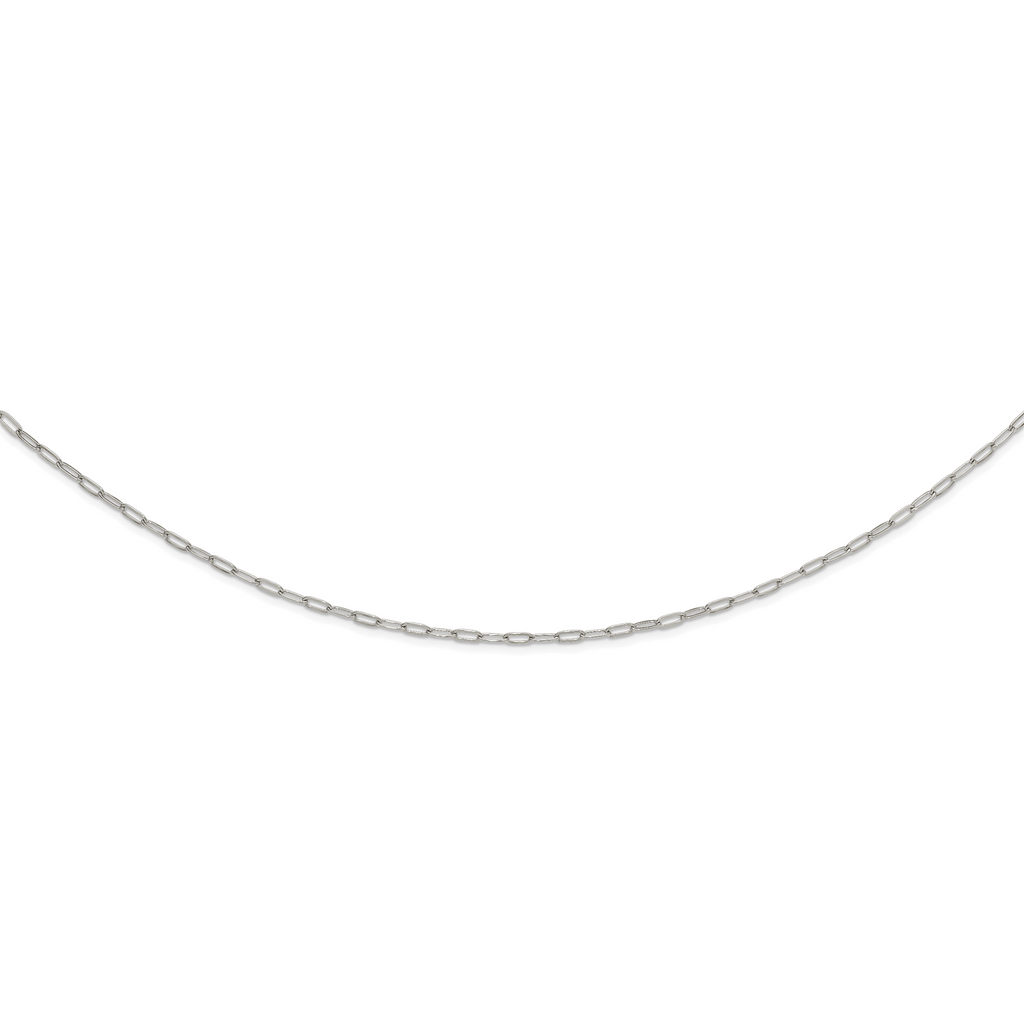 Polished Stainless Steel Paperclip Chain Necklace 3.25mm