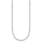 Polished Stainless Steel Paperclip Chain Necklace 3.25mm