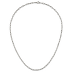Polished Stainless Steel Paperclip Chain Necklace 3.25mm