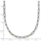Polished Stainless Steel Paperclip Chain Necklace 3.25mm