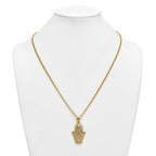 Gold-Tone Polished Crystal Stainless Steel Necklace 3.05mm