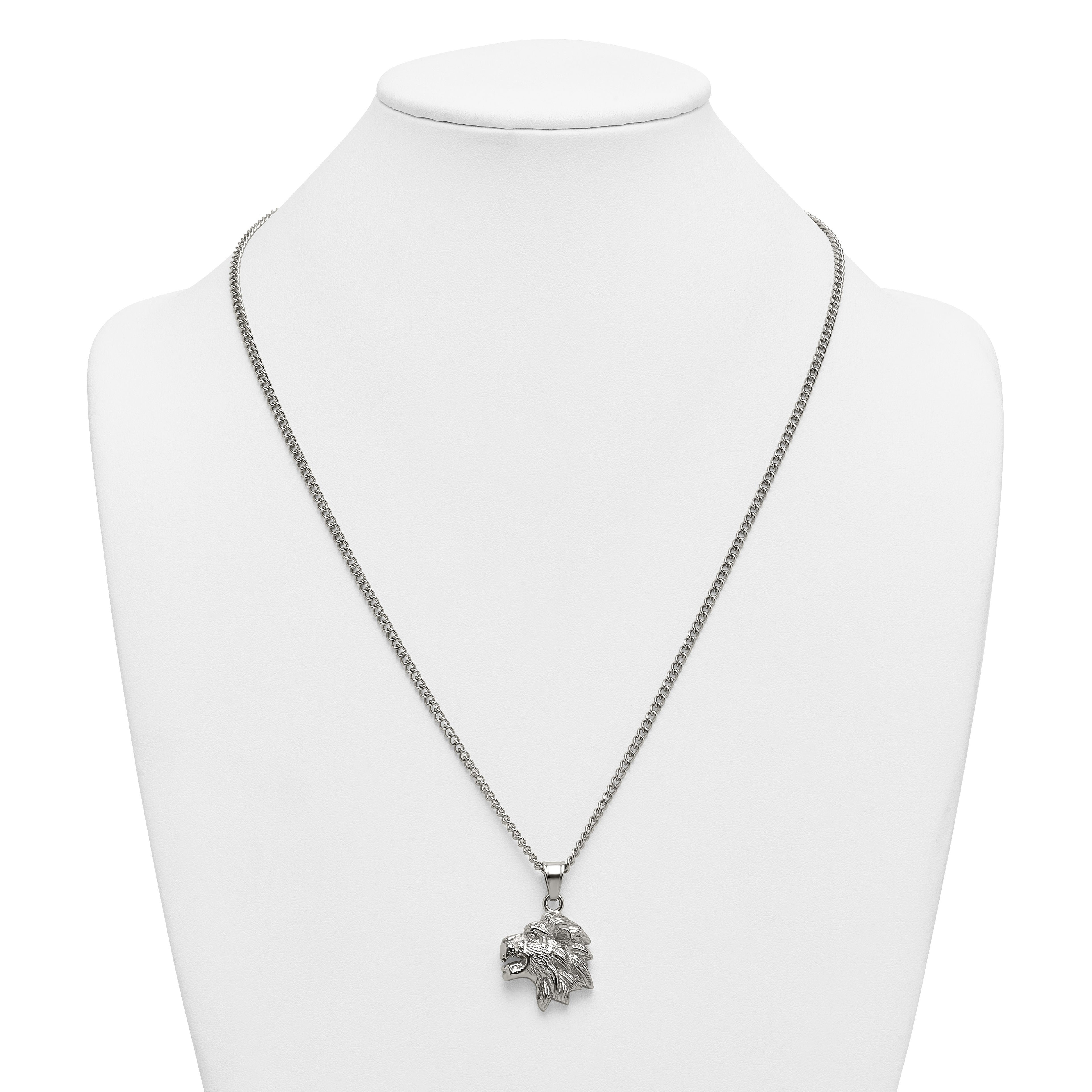 Polished Lion Stainless Steel Necklace 3mm