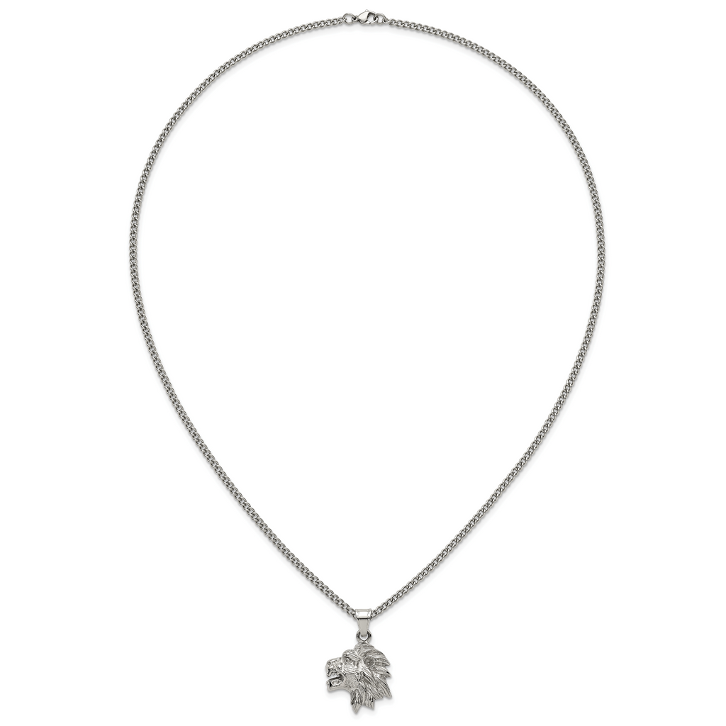Polished Lion Stainless Steel Necklace 3mm