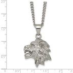Polished Lion Stainless Steel Necklace 3mm