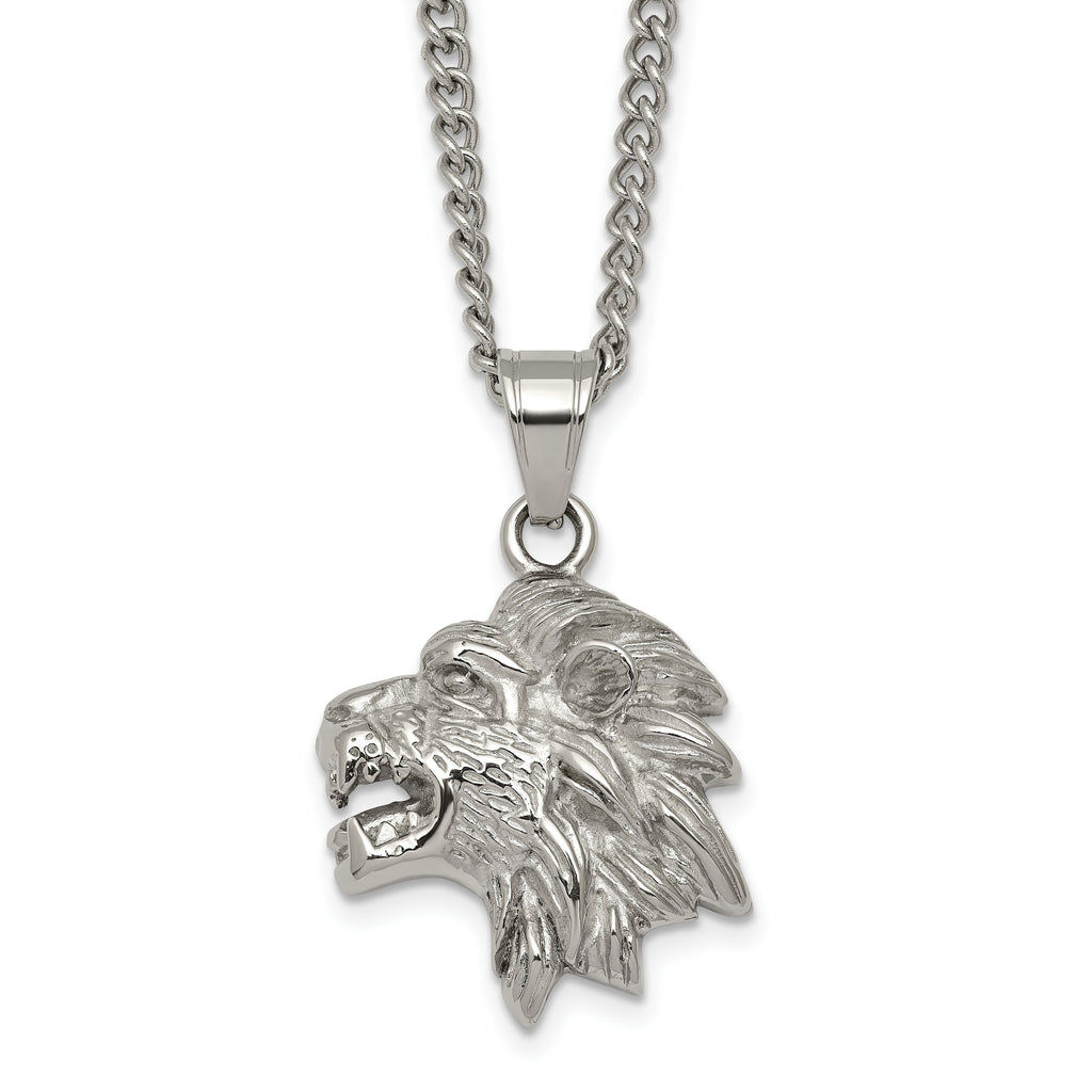 Polished Lion Stainless Steel Necklace 3mm