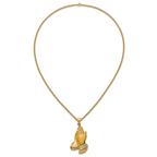 Gold-Tone Polished Crystal Stainless Steel Necklace 2.9mm