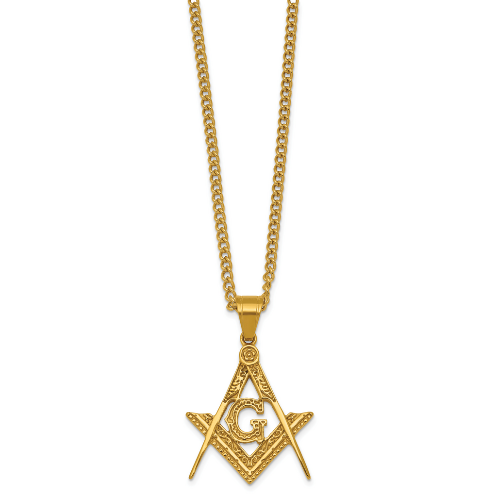 Polished Gold-Tone Stainless Steel Necklace 3mm 24in