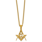 Polished Gold-Tone Stainless Steel Necklace 3mm 24in