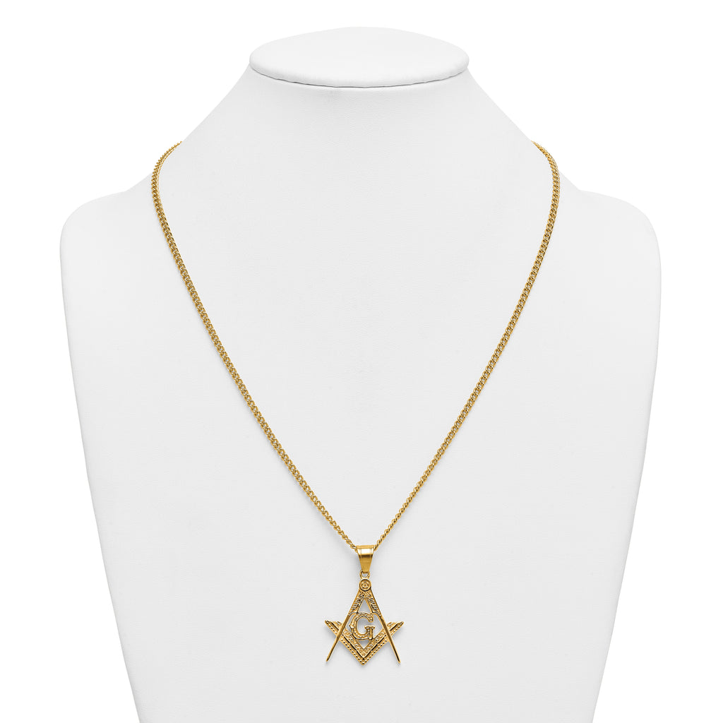 Polished Gold-Tone Stainless Steel Necklace 3mm 24in