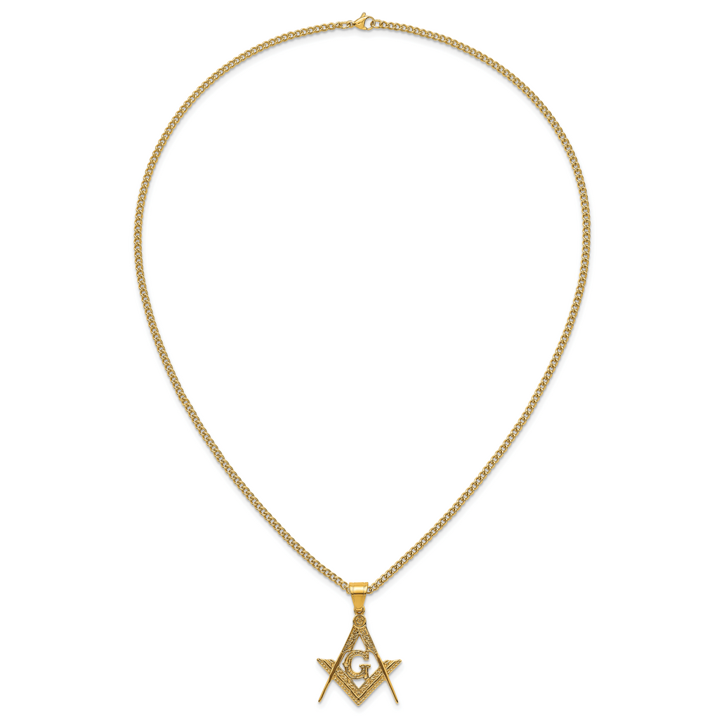 Polished Gold-Tone Stainless Steel Necklace 3mm 24in