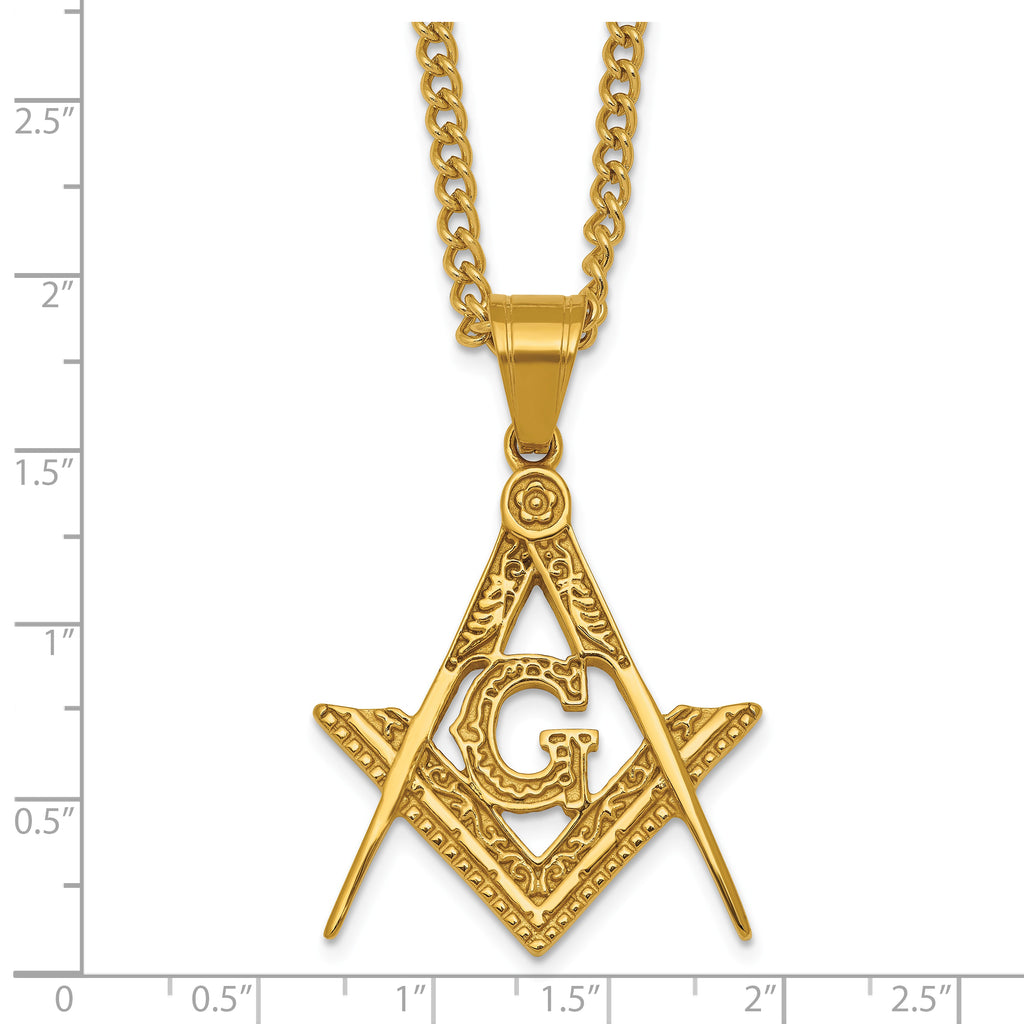 Polished Gold-Tone Stainless Steel Necklace 3mm 24in