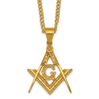 Polished Gold-Tone Stainless Steel Necklace 3mm 24in