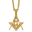 Polished Gold-Tone Stainless Steel Necklace 3mm 24in