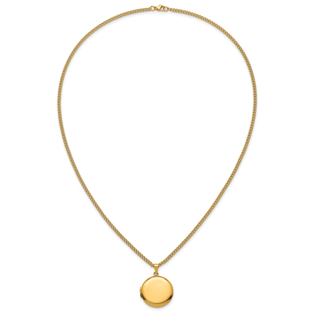 Polished Gold-Tone Stainless Steel Necklace 2.95mm