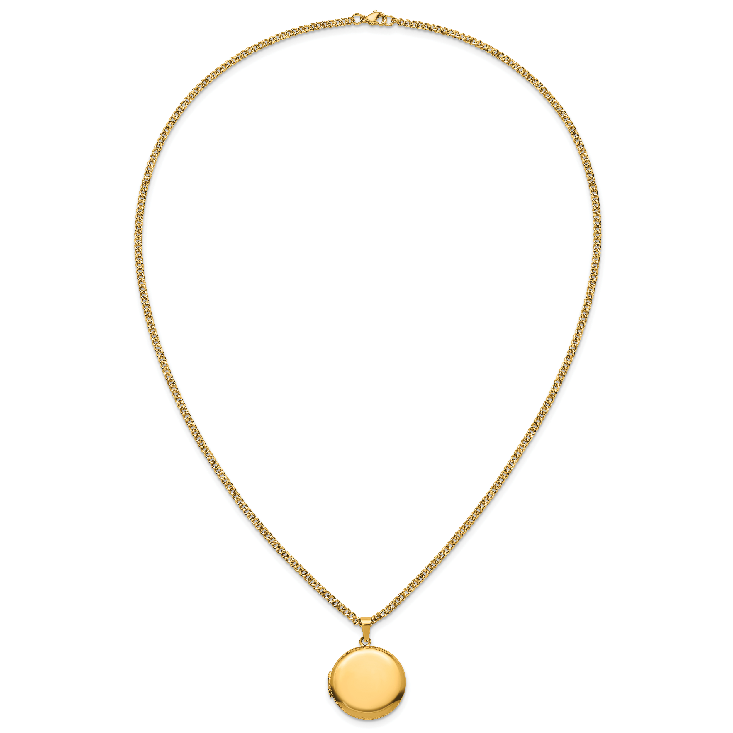 Polished Gold-Tone Stainless Steel Necklace 2.95mm