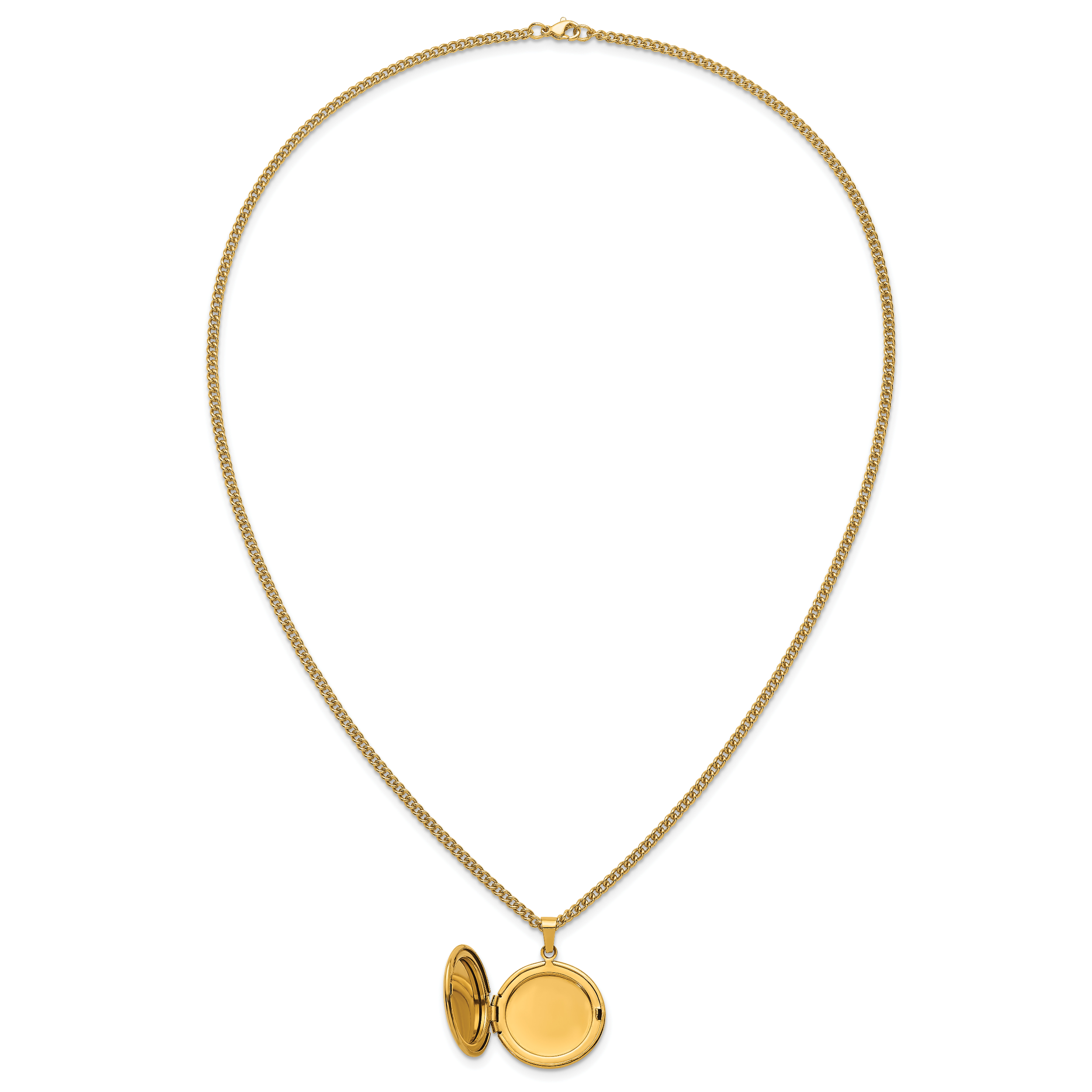 Polished Gold-Tone Stainless Steel Necklace 2.95mm
