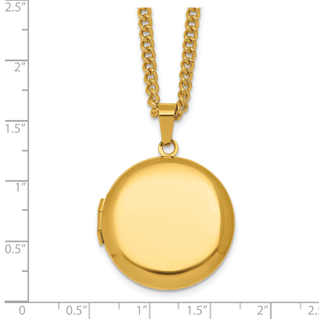 Polished Gold-Tone Stainless Steel Necklace 2.95mm