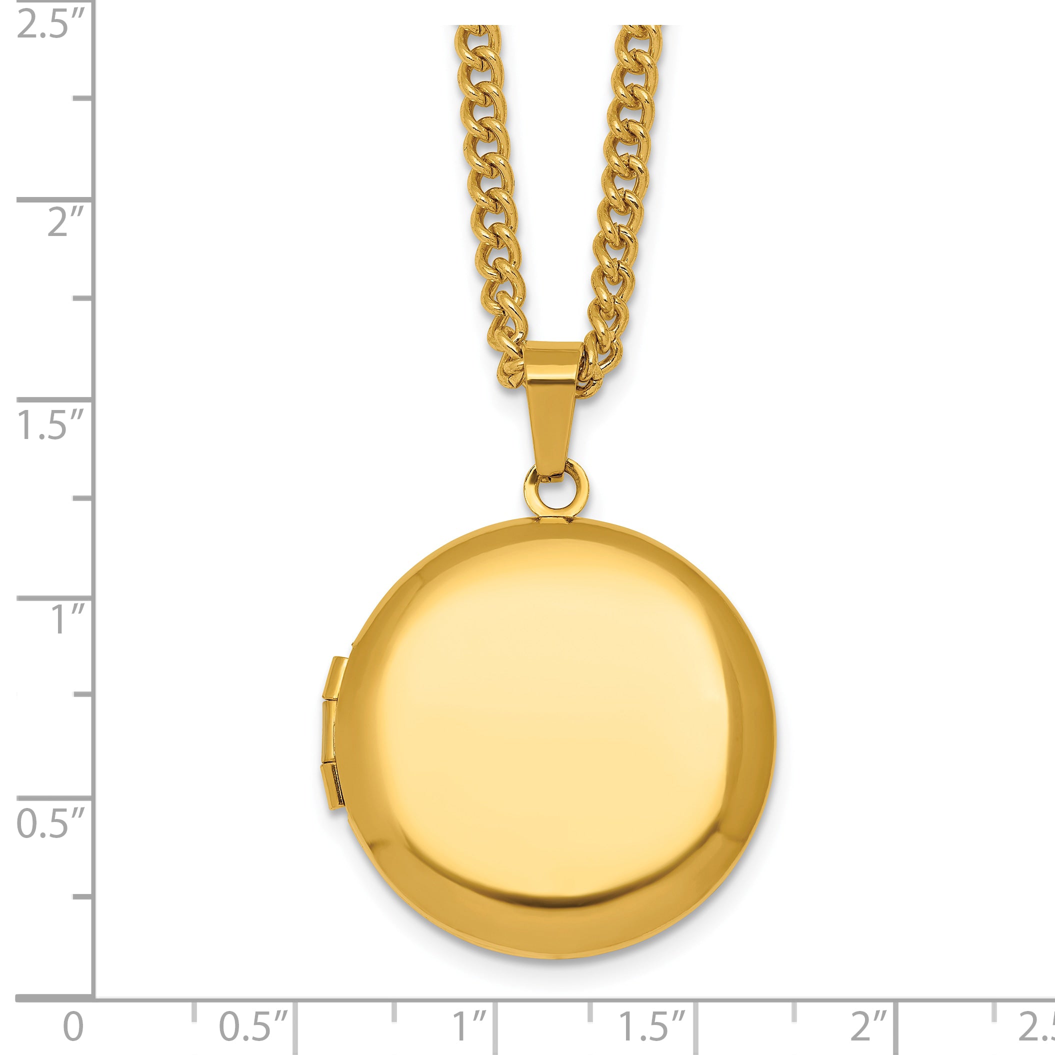 Polished Gold-Tone Stainless Steel Necklace 2.95mm