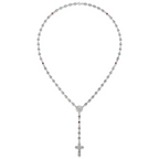Polished Red Cubic Zirconia Stainless Steel Necklace 4.35mm