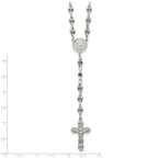Polished Red Cubic Zirconia Stainless Steel Necklace 4.35mm