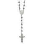 Polished Red Cubic Zirconia Stainless Steel Necklace 4.35mm