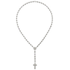 Polished Purple Cubic Zirconia Stainless Steel Necklace 4.35mm