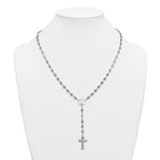 Polished Blue Cubic Zirconia Stainless Steel Necklace 4.35mm