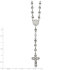 Polished Blue Cubic Zirconia Stainless Steel Necklace 4.35mm