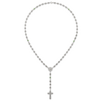 Polished Green Cubic Zirconia Stainless Steel Necklace 4.35mm