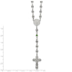 Polished Green Cubic Zirconia Stainless Steel Necklace 4.35mm