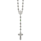 Polished Green Cubic Zirconia Stainless Steel Necklace 4.35mm