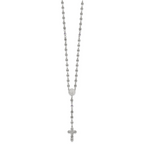 Polished Purple Cubic Zirconia Stainless Steel Necklace 4.35mm 21in