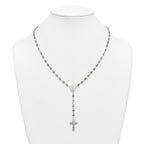 Polished Purple Cubic Zirconia Stainless Steel Necklace 4.35mm 21in
