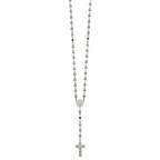 Polished Red Cubic Zirconia Stainless Steel Necklace 4.35mm 21in